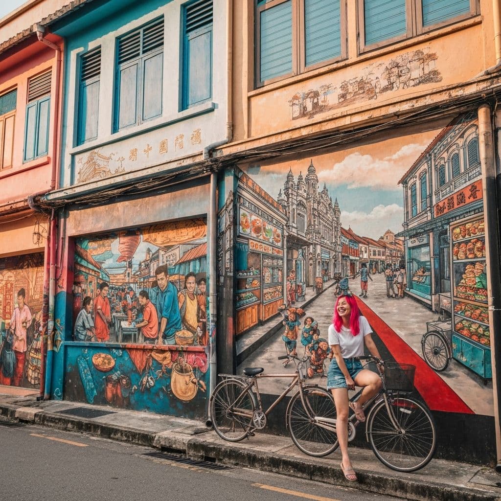 Penang George Town street art - UNESCO Malaysia heritage site for eVisa tourists